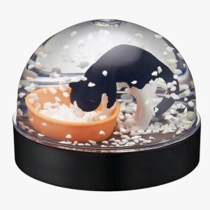 Cat litter snow globe