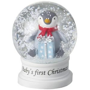 First christmas snow globe