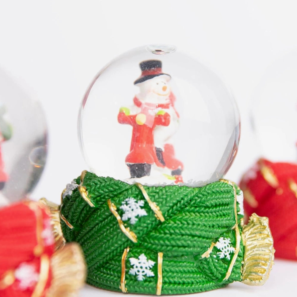 Mini snow globes santa