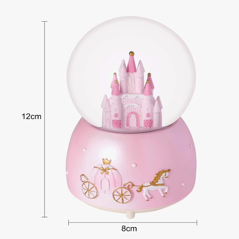 Musical snow globes size