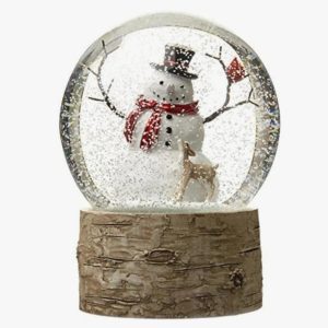 Snowman in a snow globe